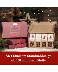 4 Weihnachts-Snacks im Geschenkkarton (versandfähig)