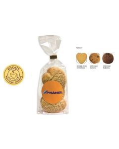 Cookies Bodenstandbeutel mit Werbeaufkleber