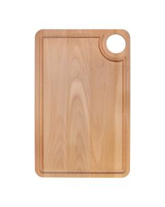 Schneidebrett mit Saftrinne und Auge" Buche 34x22 cm