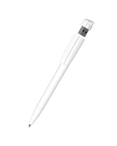 Klio-Eterna - Turnus high gloss USB 3.0 - Drehkugelschreiber mit integriertem USB-Stickweiss