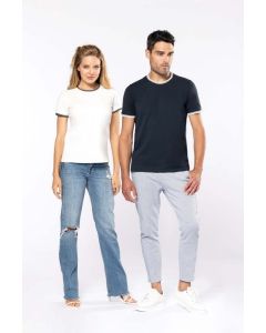 Kariban Rundhals-T-Shirt aus Piqué für Damen