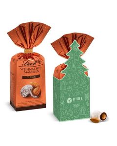 Lindt Weihnachtsmandeln in Tannenbaum-Werbekartonage