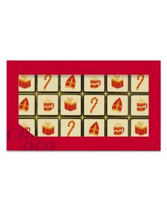 ChocoGiftbox mit 18 Schokoblöckchen 'Sinterklaas'