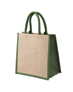 Brighton - Tasche aus Jute mit farbigen Seiten und Henkeln