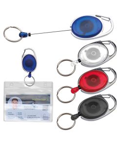 Schlüsselanhänger mit Karabiner und ausziehbarem Schlüsselring