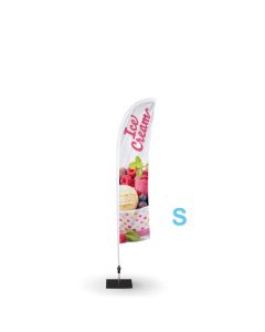 Beachflag Rechteckig bedrucken 190 cm Größe S