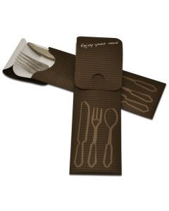 Bestecktaschen mit Klappe bedrucken inkl. farbige Serviette (ab 12.000 Stück)