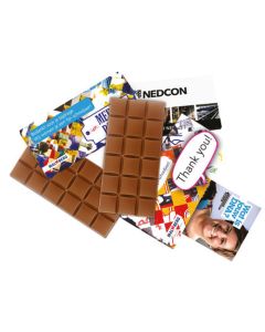 Schokoriegel mit personalisierter Verpackung