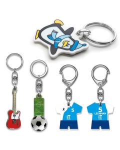 Flexprom Schlüsselanhänger in jeder Fom möglich. Einseitig oder doppelseitig. Digitaldruck