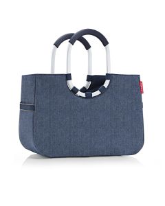 loopshopper L herringbone dark blue