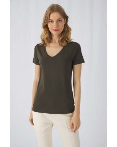 B&C Ladies' Organic Inspire Cotton V-neck T-shirt