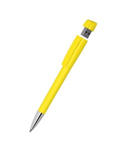 Klio-Eterna - Turnus softtouch Mn USB 2.0 - Drehkugelschreiber mit integriertem USB-Sticksofttouch gelb