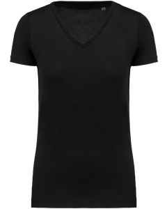 Kariban Damen-T-Shirt Supima® mit V-Ausschnitt und kurzen Ärmeln
