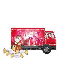Lindt Santa & Vollmilchkugeln 3D Präsent mit süßer Füllung (ab 250 Stück)