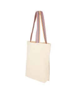 Notting Hill - Canvas-Tasche mit farbigen Henkeln