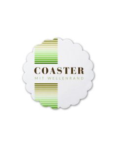 Tassenuntersetzer Ø90mm Digitaldruck rund Wellenrand (ab 100 Stück)