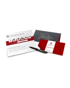 Geschenkgutschein Rot, große Auswahl an Präsenten, Lifestyle- und Wellnessprodukten, Kategorie 10 €
