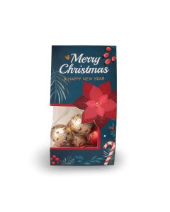 Schokoladen-Weihnachtskugeln in luxuriöser Geschenkverpackung (100 Gramm)