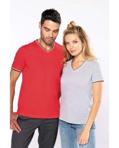 Kariban Ladies piqué knit V-neck T-shirt