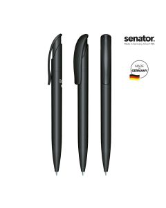 senator® Challenger  Matt Recycled Druckkugelschreiber, weißblack-5-p
