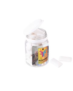 Plastikdose mit Kaugummi