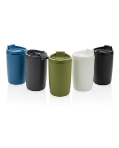 GRS recycelter PP-Becher mit Flip-Deckel