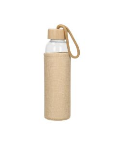 Glasflasche mit Hülle "Natural", 0,5l