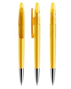 Prodir DS5 TTC Transparent mit verchromter MetallspitzeGelb transparent