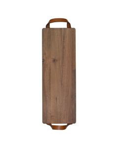 Schneidebrett mit Ledergriffen Nussbaum 48x17 cm