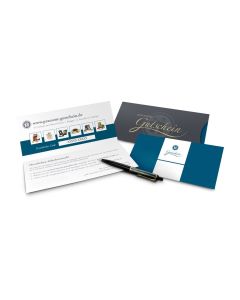 Geschenkgutschein Blau, große Auswahl an Präsenten, Lifestyle- und Wellnessprodukten, Kategorie 20 €