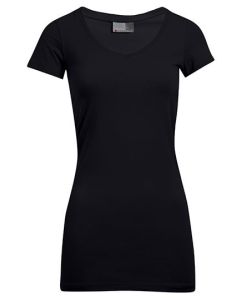 Promodoro - Women´s Slim Fit V-Neck-T Long