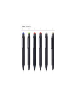 Penko - Kugelschreiber FLORES Soft & Touch Black aus Metall