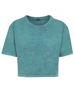 Build Your Brand - Ladies´ Acid Washed Cropped Tee