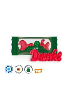 Trolli Fruchtgummi "Danke", Folie kompostierbar transparent