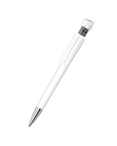Klio-Eterna - Turnus high gloss Mn USB 2.0 - Drehkugelschreiber mit integriertem USB-Stickweiss