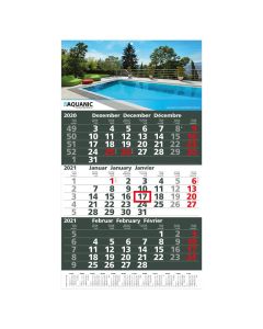 Wandkalender Ultra 3 mit grauem Kalendarium