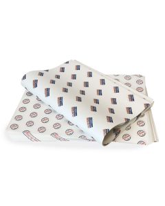 Fettdichtes Einschlagpapier individuell bedruckt groß 500x335 mm (ab 1.000 Stück)