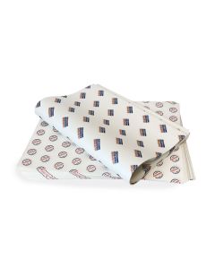 Fettdichtes Einschlagpapier individuell bedruckt mittel 400x300 mm (ab 1.000 Stück)