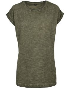 Build Your Brand - Ladies` Spray Dye Extended Shoulder Tee