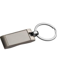 Metall Schlüsselanhänger, rechteckig mit gewellter Rückseite