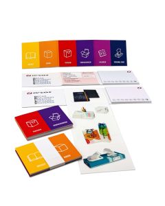 Leporello seitlich zum Öffnen - Haftnotizen + Leaflet