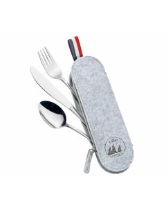 Cilio Besteckset VIAGGIO 3-teilig grau