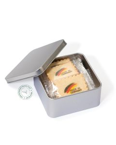 12x4C bedruckte Vanille-Butterkekse in Metallbox