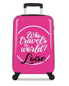 HANDGEPÄCK (55 cm) pink (PMS 212C) - mit personalisiertem Aufkleber
