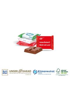 Ritter SPORT „Mini“ mit Werbebanderole