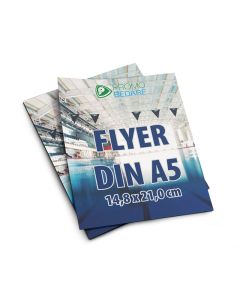 Flyer DIN A5 mit eigenem Motiv bedrucken als Werbehandzettel