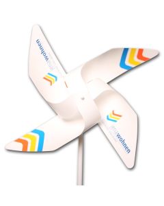Windmühlen 4 Flügel in Kleinauflage aus Kunststoff YUPO 116 g/m² ohne Front-Rosette (ab 100 Stück)