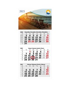 Wandkalender Medium Light 3 Complete bedrucken als Werbeartikel