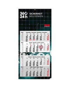 Wandkalender Synergy 4 als Mehrblock-Monatskalender für Eigenwerbung bedrucken