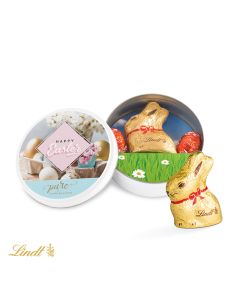 Osterdose bedrucken mit Lindt Schokohase
